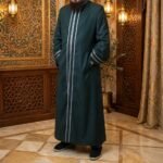 Al-Rijaal Dark Green Azhari Thobe | Contrast Piping Imam Jubba for Men - Image 3