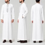 White Designer Thobe - Al-Rijaal Designs