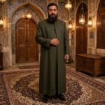 Al-Rijaal Olive Green Azhari Thobe | Button-Front Imam Jubba for Men