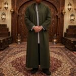 Al-Rijaal Olive Green Azhari Thobe | Button-Front Imam Jubba for Men - Image 2