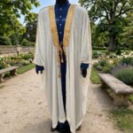 Al-Rijaal Off-White Royal Bisht | Gold Trim Arabic Cloak for Men - Image 2