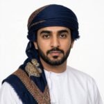Omani Masar Pakistan Made Head scarf- Navy Blue - Image 2