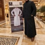 Al-Rijaal Black Pinstripe Azhari Thobe | Imam Jubba for Men - Image 4