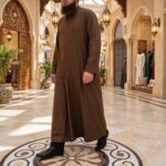 Al-Rijaal Rust Brown Azhari Thobe | Imam Jubba for Men - Image 3