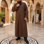 Al-Rijaal Rust Brown Azhari Thobe | Imam Jubba for Men - Image 2